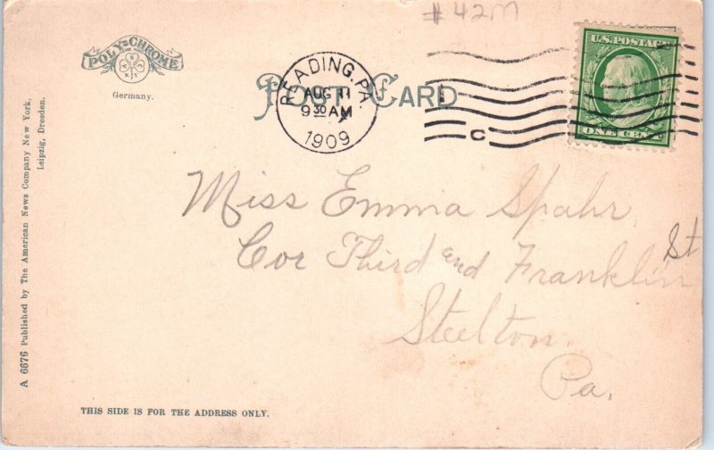 1900s Berks County Prison Reading PA Postcard