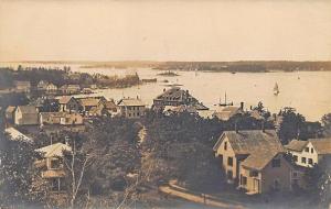 Boothbay Harbor ME Aerial View  RPPC