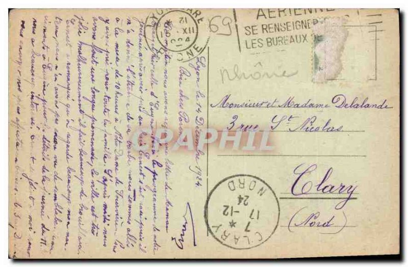 Postcard Old Lyon Grand Hotel d'Angleterre