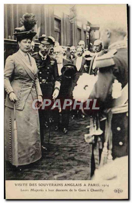 Old Postcard Tour of English sovereigns in Paris in 1914 Their Majesties had ...