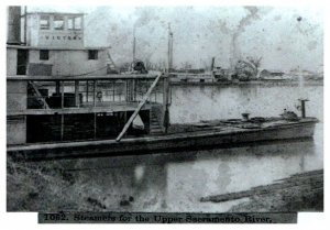 Steamer Victor Upper Sacramento River California Boat Postcard