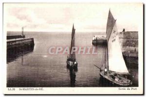 Saint Martin de Re - Port Output boats - Old Postcard