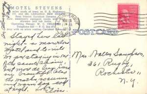 Carlsbad New Mexico Motel Stevens Vintage Postcard AA40892