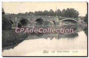 Postcard Old Bray Seine Bridge