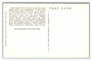 Jones Beach State Park East Bathhouse Zach's Bay New York Albertype Postcard U22