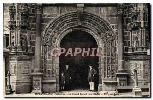 Old Postcard Guimiliau The Grand Portal