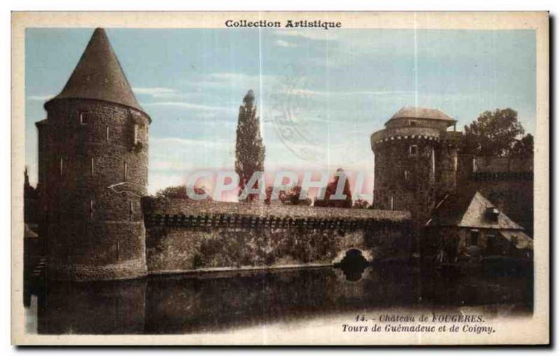 Old Postcard Chateau de Fougeres Tours Guémadeuc and Coigny