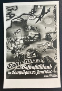 Mint Germany Propaganda Picture Postcard Armistice Festival Compiegne