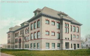 Salem Oregon~Eyelash Windows, Dormers on High School~Homes Behind~c1910 Postcard
