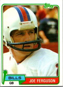 1981 Topps Football Card Joe Ferguson Buffalo Bills s60064