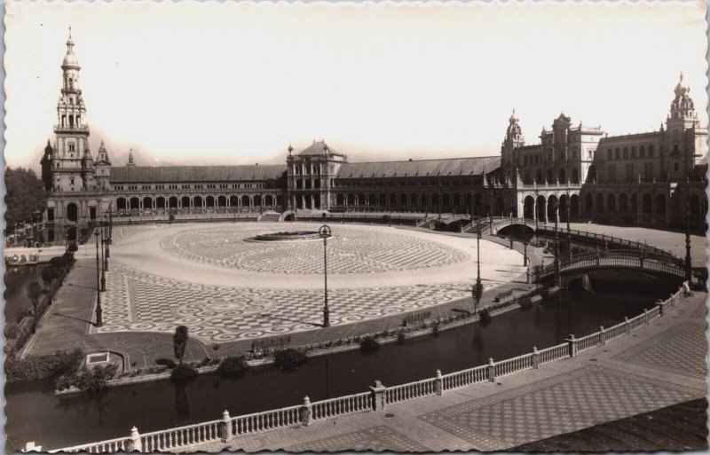 Spain Sevilla Spain Square Seville Vintage RPPC C154