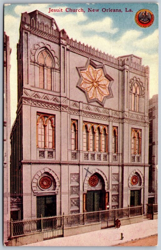 Vtg New Orleans Louisiana LA Jesuit Church 1910s View Old Postcard