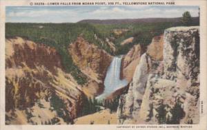 Lower Falls From Moran Point Yellowstone National Park Curteich