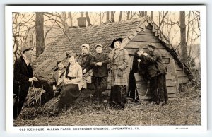 W.E. Burgess Old Ice House Cabin McLean Place Appomattox Virginia Photo Postcard