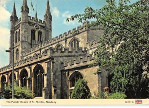 B100144 the parish church  of st nicolas newbury   uk