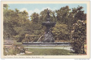 Fountain , Public Grdens , HALIFAX , Nova Scotia , Canada , PU-1946