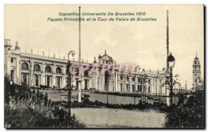 Old Postcard Brussels Brussels World Exposition 1910 Main facade and tower of...