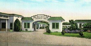 Vintage Postcard Bailey's Tourist Inn, HWY 61 & I 90 Baton, Rouge. LA P7 