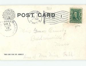 Pre-1907 comic signed WOMAN DRINKING FROM CUP HL2233