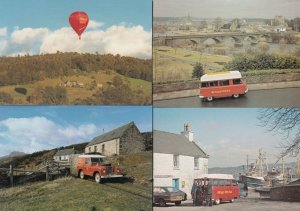 Royal Mail Van at Rural Farm Hot Air Balloon 4x Advertising Postcard s