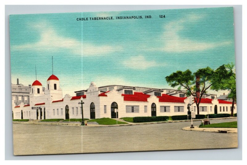 Vintage 1930's Postcard Cadle Tabernacle Church Indianapolis Indiana