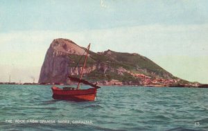 Gibraltar The Rock From Spanish Shore Vintage Postcard 03.95