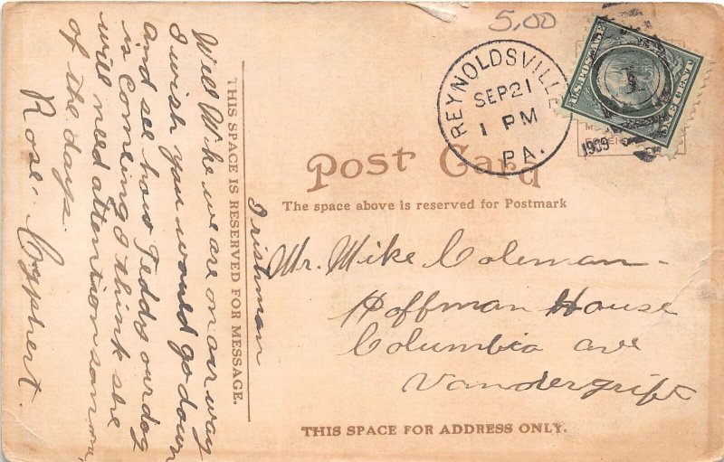 J52/ Reynoldsville Pennsylvania Postcard c1910 American Silk Co Mills  149