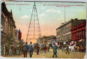 Postcard TOWER SCENE San Jose California CA AL3304