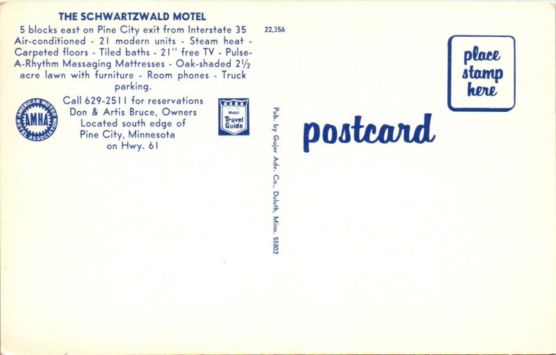 Schwartzwald Motel,Pine City,MN