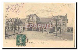 Le Mans Postcard Old Station trams