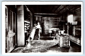 RPPC Kaasmakerij Cheese Factory with Cheese Press Holland NETHERLANDS Postcard