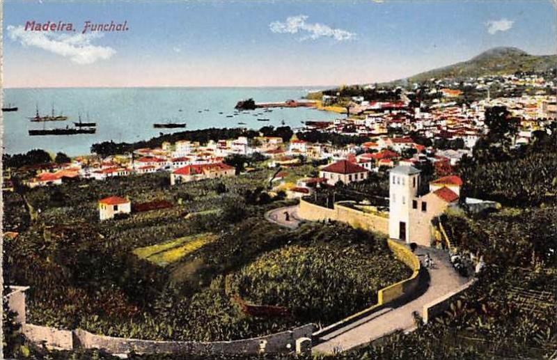 Madeira, Portugal - Funchal Panoramic View - Postcard