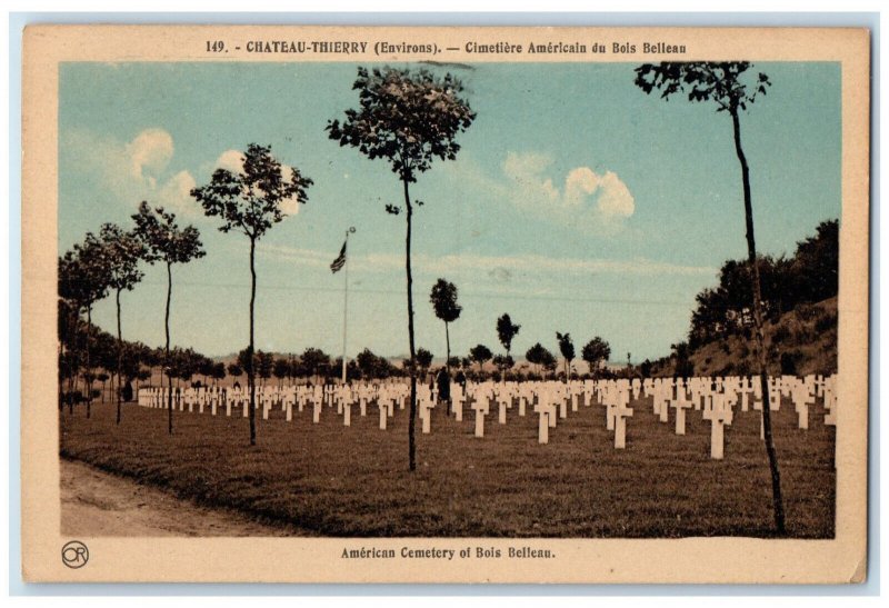1937 American Cemetery of Bois Belleau Chateau-Thierry France Postcard