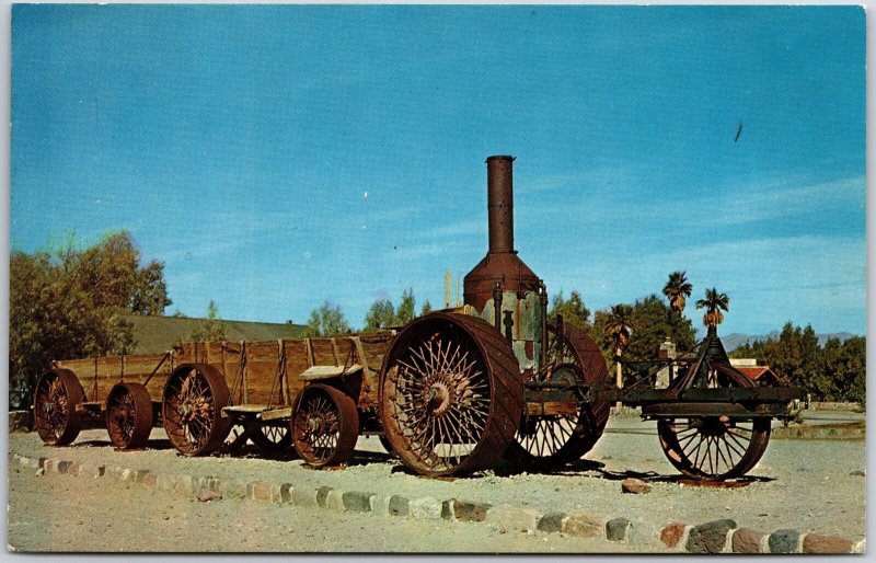 Steam Tractor Tremendous Load Dig Itself A Hole & Stick For Farming Postcard