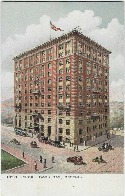 VTG Postcard, Hotel Lenox, Back Bay, Boston, Mass.