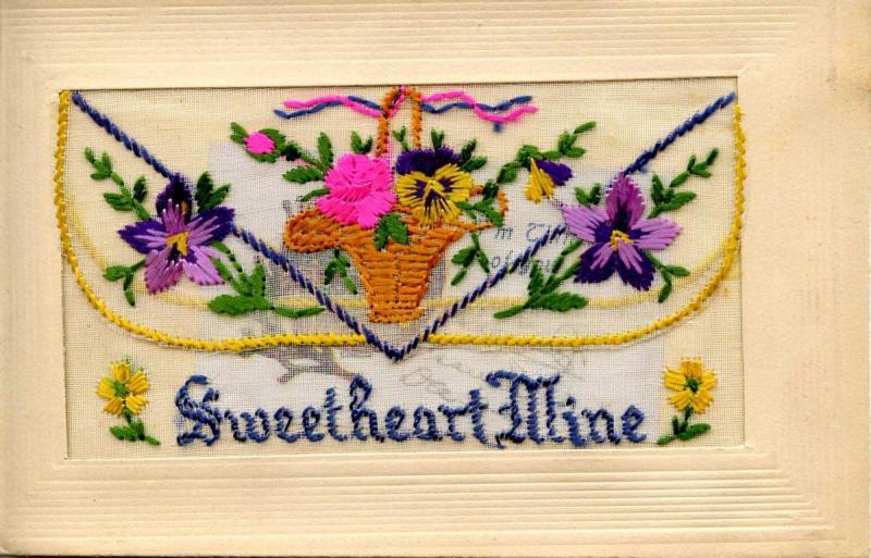 Embroidered Silk with Flap (Message Pocket) - Sweetheart Mine