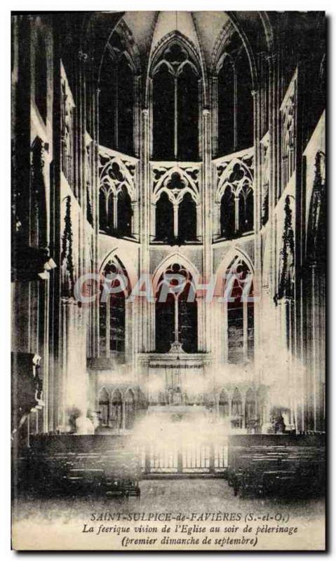 Postcard Old Saint Sulpice de Favieres feerique The vision of & # 39eglise th...