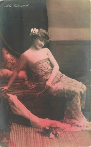 Asta Wester Gaard Beautiful Stage Actress Pink Tint Postcard 9074
