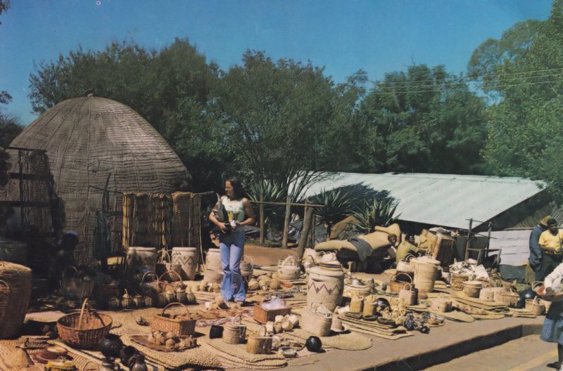 Swaziland Handicraft Market African Postcard