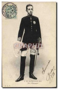 Postcard Old King Alfonso XIII of Spain