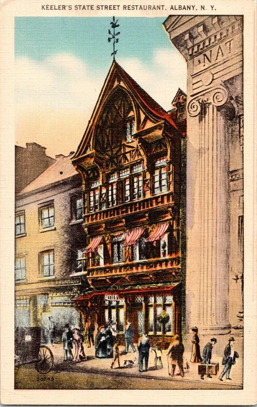 Keeler State Street Restaurant Albany New York NY Metrocraft Everett Postcard 