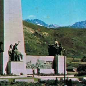 USA This Is The Place Monument Emigration Canyon Salt Lake City Postcard 07.64