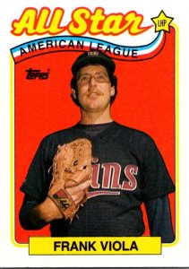 1989 Topps Baseball Card American League All Star Frank Viola sun0284