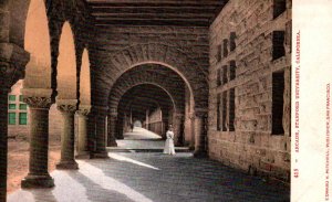 California - Woman in the Arcade at Stanford University - c1905