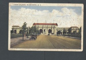 Post Card 1921 Washington DC Union Station