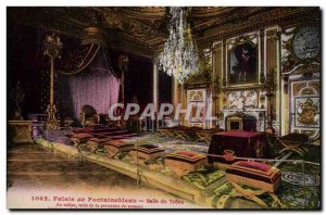 Palace of Fontainebleau Postcard Old Hall of the Throne