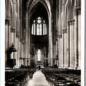 c1930s Reims France RPPC Interior Cathedral Notre-Dame Church Chapel Vault A326