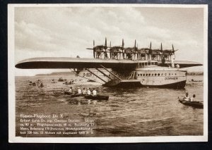 Mint Dornier DOX Giant Seaplane Picture Postcard Landed In High Seas