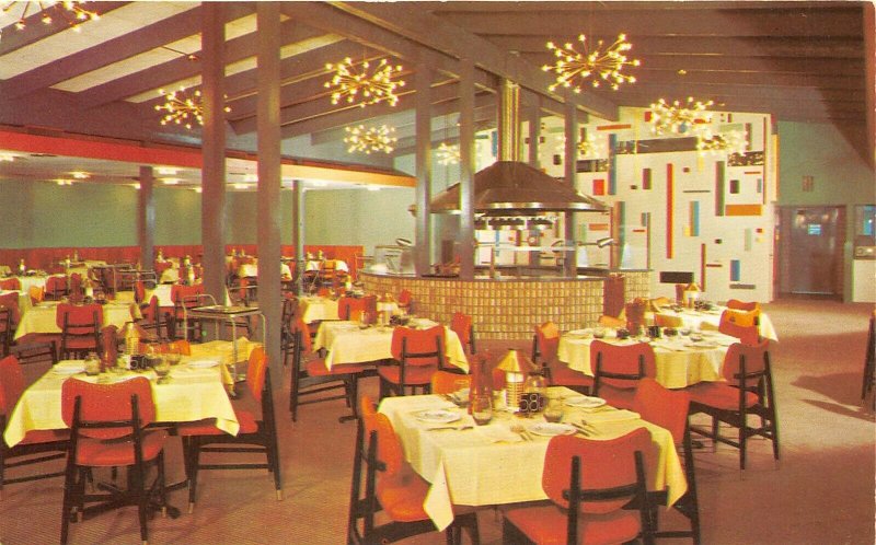 Austin Texas 1960s Postcard Villa Capri Motor Hotel Restaurant