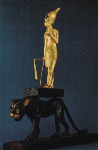 Egypt Cairo Egyptian Museum The King Upon A Leopard Dynasty XVIII Reign Of Tu...